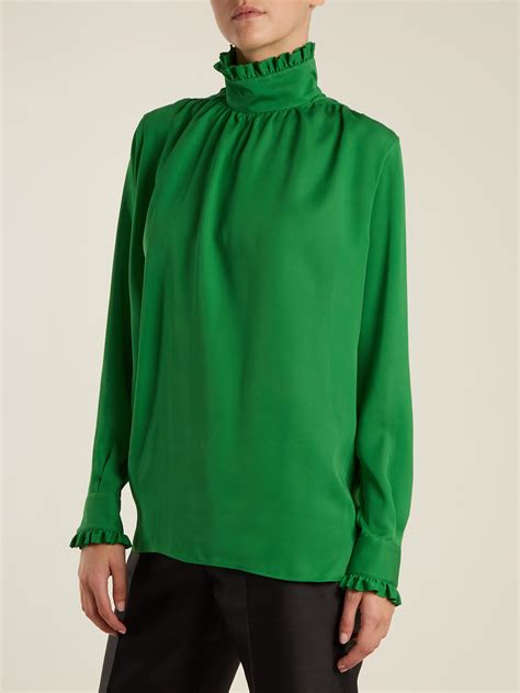 gucci green blouse|gucci blouses images.